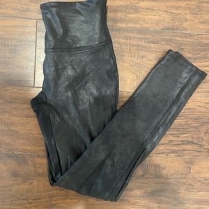 faux leather spanx leggings